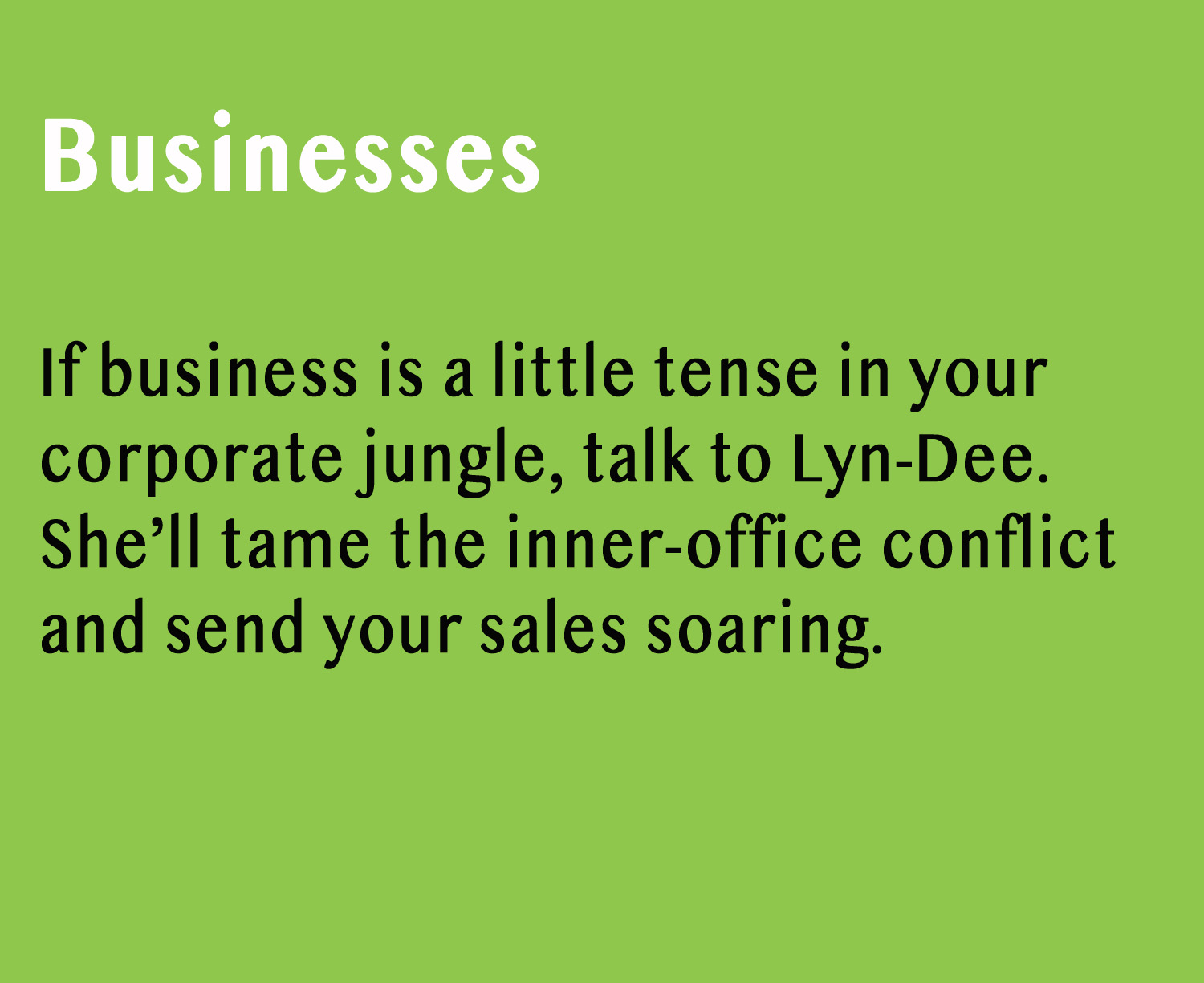 Businesse Training with Lyn-Dee Eldridge